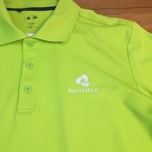 Adidas Yellow Green DriFit Polo w/ Westfield Logo